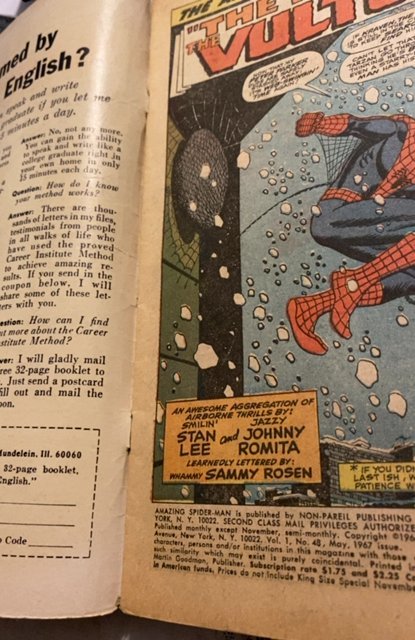 The Amazing Spider-Man #48 (1967)vs the vulture Romita art