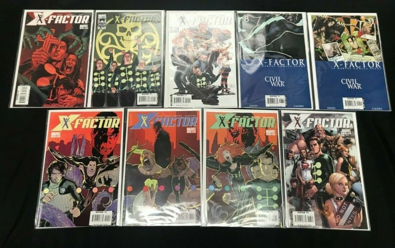 X-FACTOR #8-16 9PC RUN (VF/NM) CIVIL WAR!! 2006-07