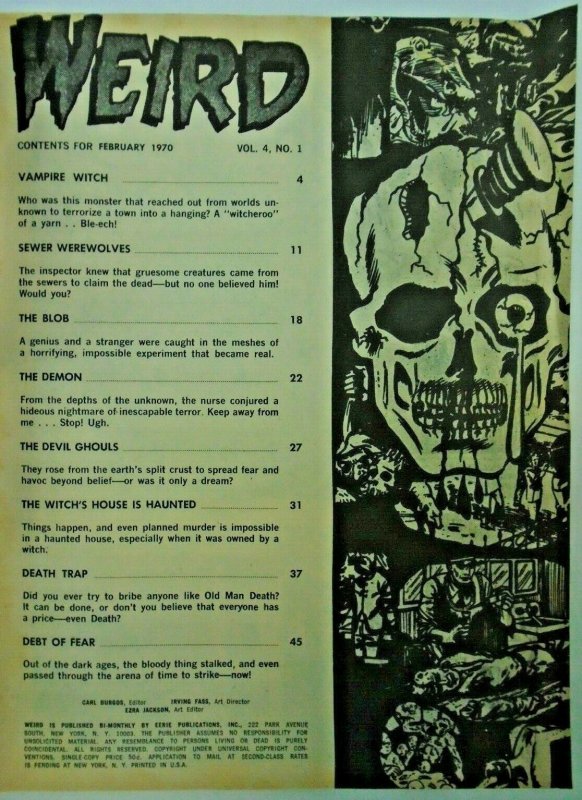 mm Weird (1966 Mag; Eerie) v4, #1fn