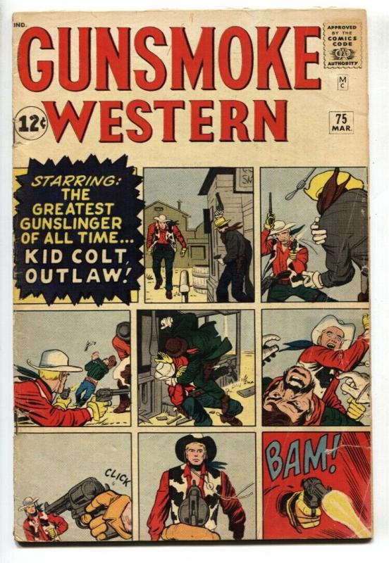 GUNSMOKE WESTERN #75 1963-MARVEL-JACK KIRBY-KID COLT-G/VG