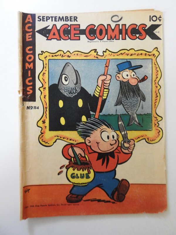 Ace Comics #114 (1946) PR Incomplete Centerfold missing