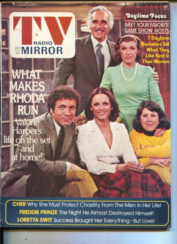 TV Radio Mirror-Rhoda-Freddie Prinze-Cher-Loretta Swit-July-1975