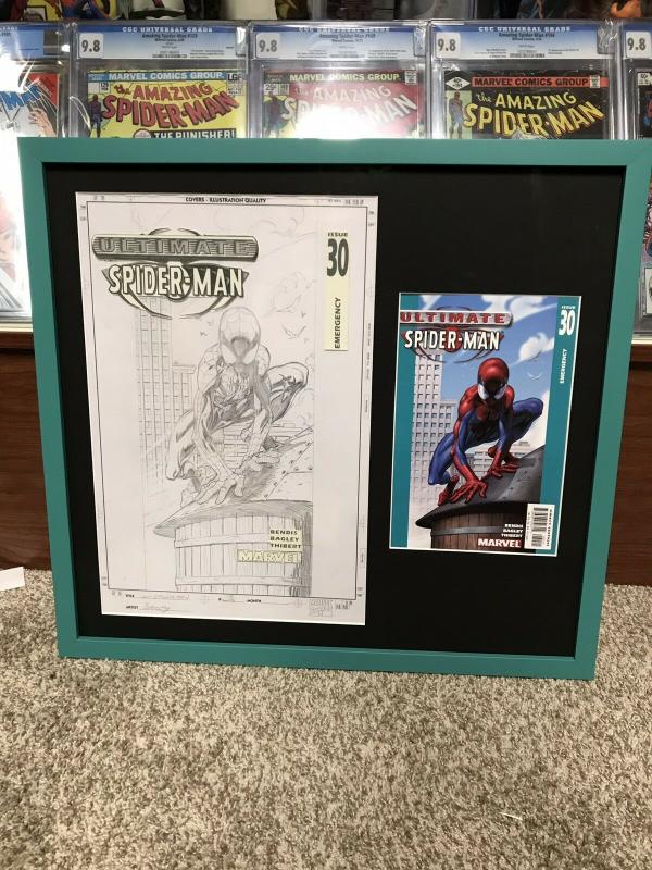 Ultimate Spider-man 30 Original Art cover Mark Bagley Mint With Transparency