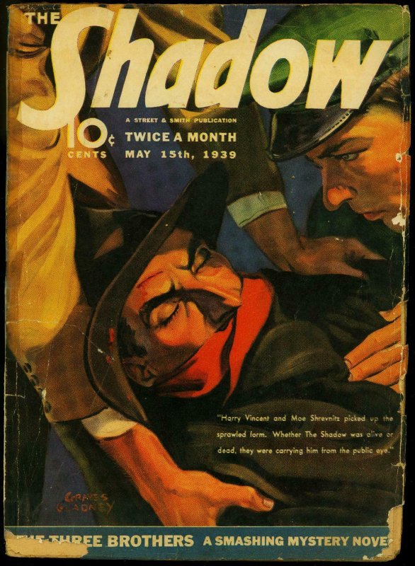 The Shadow Pulp May 15 1939- Three Brothers- Maxwell Grant GD