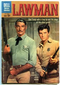 Lawman #4 1960- Dell Western- John Russell- Peter Brown VG