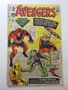 The Avengers #2 (1963) GD/VG  tape pull fc, 1 in spine split, indentations bc