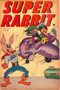 Super Rabbit #4 - Bank Robbery Cover - 1945 (Grade 4.0) WH