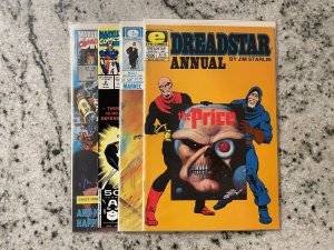4 Comics Dreadstar Annual 1 Bozz Chronicles 1 Super Pro 2 Warheads 1 NM RH14