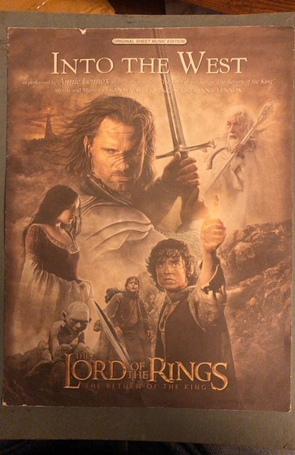 Into the West, Lord of the rings 2003 sheet music