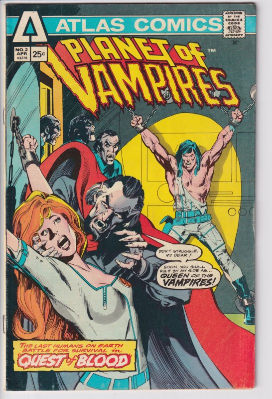 PLANET OF VAMPIRES #2 (Apr 1975) Sharp VGF 5.0, cream to white