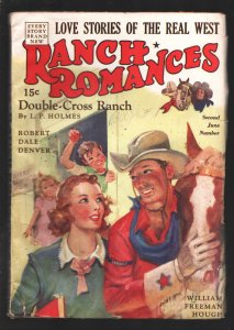 Ranch Romances 6/21/1940-Warner-Double-Cross Ranch by L.P. Holmes-Western p...