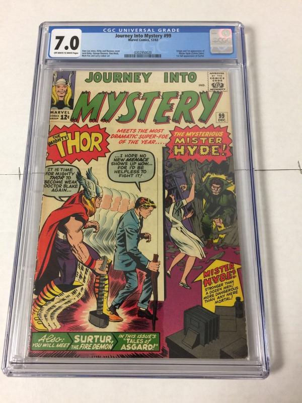 Journey Into Mystery 99 Cgc 7.0 Off White To White Pages First Mr. Hyde Surtur