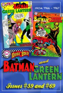 BRAVE and the BOLD #59 & #69 (1965-1966) 8.0 VF  Batman & GL vs Time Commander!