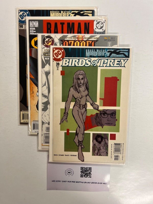 4 DC Comics Birds Of Prey # 39 + Azrael # 1 + Batman # 25 + Robin # 98 96 JS35