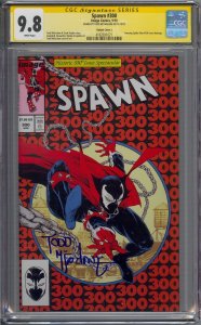 SPAWN #300 CGC 9.8 ASM HOMAGE SS SIGNED TODD MCFARLANE VARIANT COVER J 1021