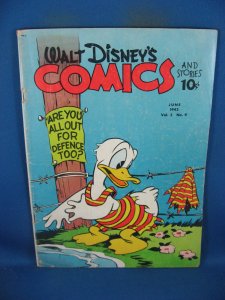 WALT DISNEY COMICS STORIES 21 VG DELL 1942 DONALD DUCK  CVR