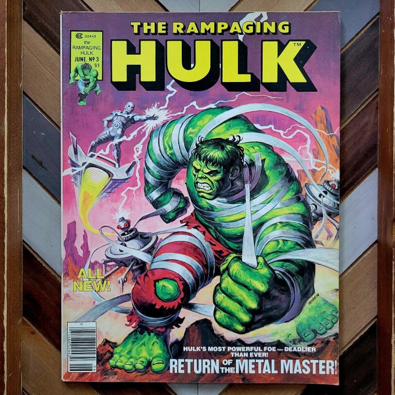 RAMPAGING HULK #2-3 VF- (Marvel Magazine 1977) X-MEN Metal Master & Krylorians