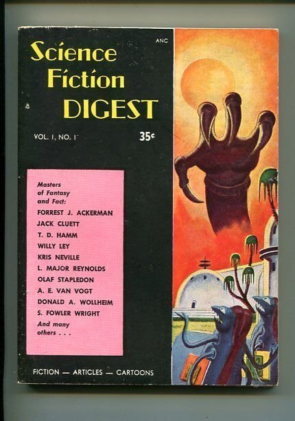 SCIENCE FICTION DIGEST-#1-1954-PULP-ACKERMAN-SOUTHERN STATES PEDIGREE-vf