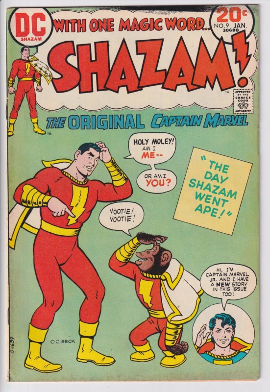 SHAZAM #9 (Jan 1974) FN 6.0 cream to white, some foxing