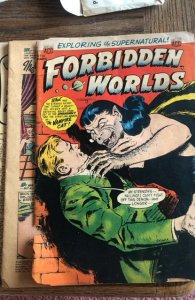 Forbidden Worlds #15 (1953)detached covers, brittle yellow pages, unreal tales!