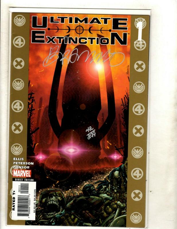 Ultimate Extinction # 1 NM Signed By Brandon Peterson W/DF COA Marvel Comics EK8