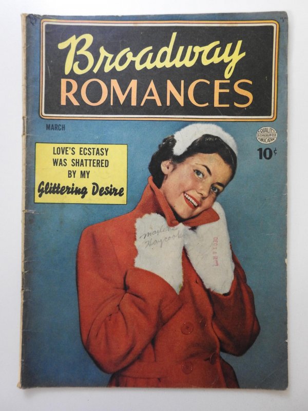 Broadway Romances #2 (1950) Glittering Desire! Solid VG Condition!! HTF Book