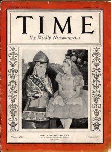 Time Magazine December 25 1933 - Alice in Wonderland cover