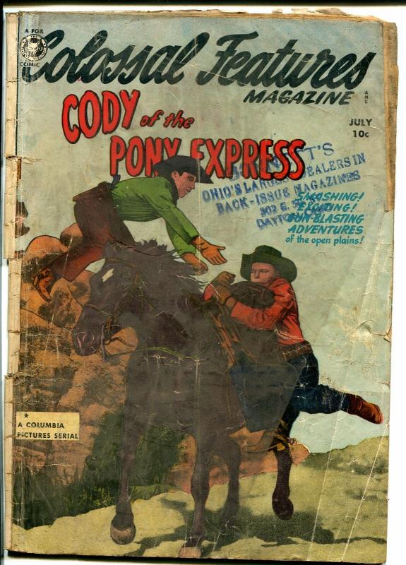 Colossal Features #34 1950-Cody Of The Pony Express-photo cover-Jock Mahoney-G