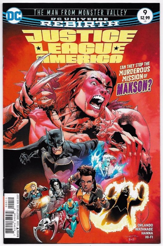 Justice League of America #9 Rebirth Main Cvr (DC, 2017) NM