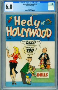 Hedy of Hollywood #39 CGC 6.0-1950-Good Girl Art-Spicy art-3767999020
