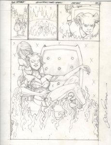 Grimm Fairy Tales Inferno pg 21 Original Penciled art ALEX SANCHEZ Demon Queen