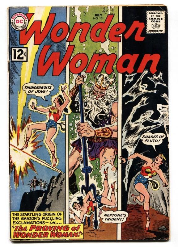 WONDER WOMAN #131 comic book 1962 -DC COMICS-Neptune cover