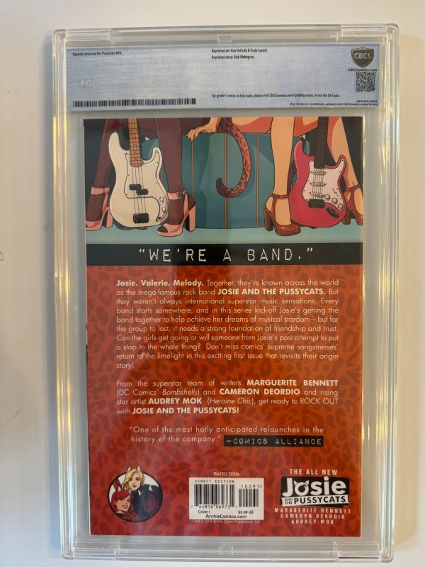 Josie & the Pussycats #1 CBCS 9.8 - NOT CGC  (2016)