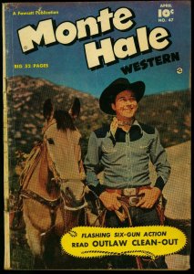 MONTE HALE WESTERN #47 1950 B-WESTERN MOVIE COMIC BOOK VG