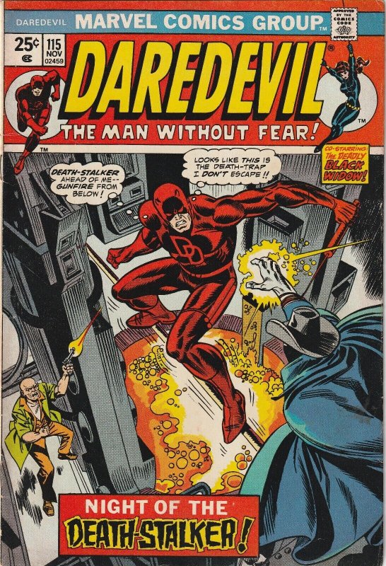 Daredevil # 115 VF Marvel 1974 MVS Intact Hulk 181 Ad 1st Wolverine [K6]