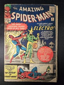 Amazing Spider-Man #9 Gd- 1st App of Electro, Marvel, 1964