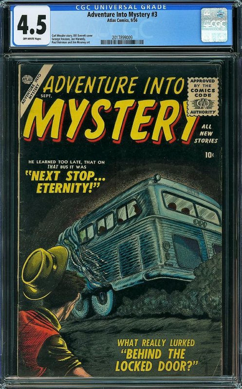 Adventure into Mystery #3 (Atlas, 1956) CGC 4.5