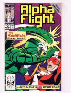 Alpha Flight #79 FN/VF Marvel Comics Copper Age Comic Book Dec 1989 DE44