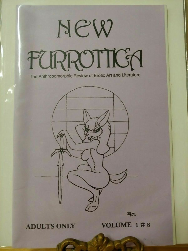 New Furrottica Purple HTF Vol1 No 8 Furry Anthropomorphic Art Fanzine Adult A1