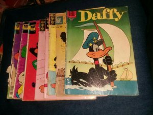 Daffy Duck 8 Issue Silver Bronze Age Dell Comics Lot Run Set Collection gold key