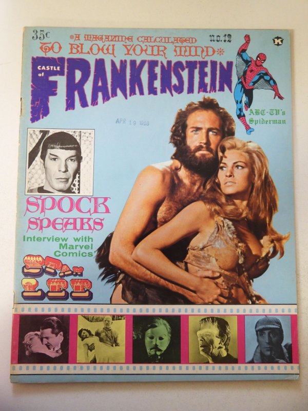 Castle of Frankenstein #12 (1968) VG+ Condition moisture stain fc