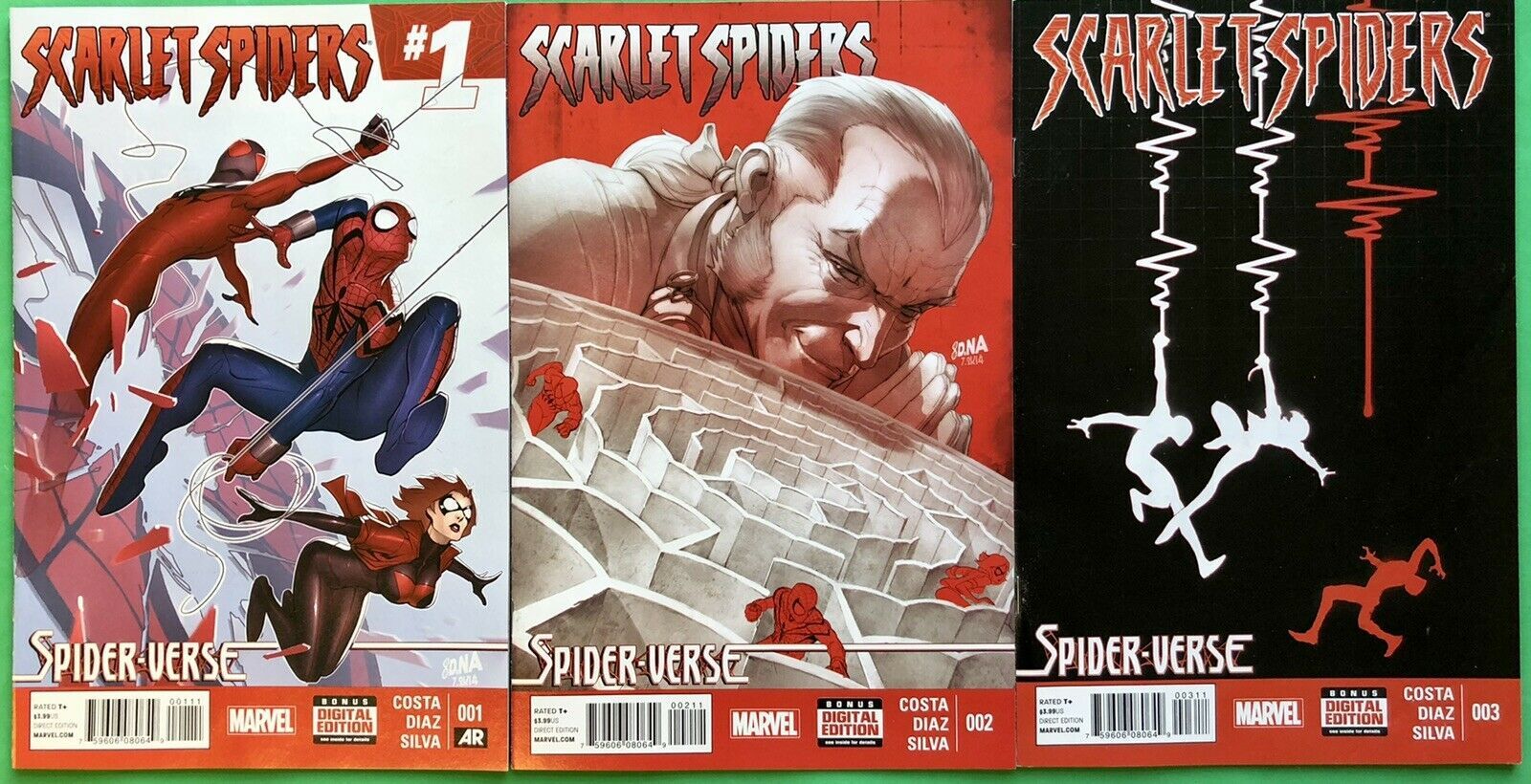 Scarlet Spiders #1, 2, 3 Complete Set Spider-Man Spider-Verse (2014