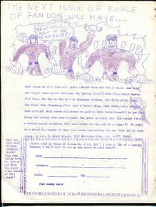 Farce of Fandom #1 1968- rare parody fanzine- Stan Lee- spoofs 