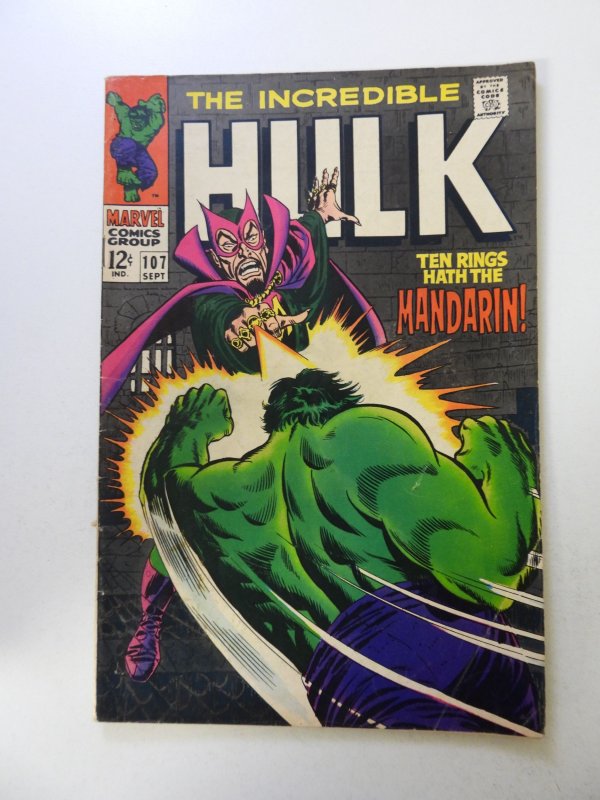 The incredible Hulk #107 (1968) VG condition