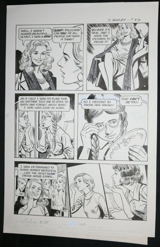 The Twilight Zone #84 Incomplete 5 Page Story 'Makeover!' art by Frank Bolle