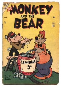 Monkey & the Bear #2 1953-  Howie Post rare Atlas Comic FR