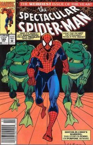 Spectacular Spider-Man, The #185 (Newsstand) FN ; Marvel | Frog-Man J.M. DeMatte