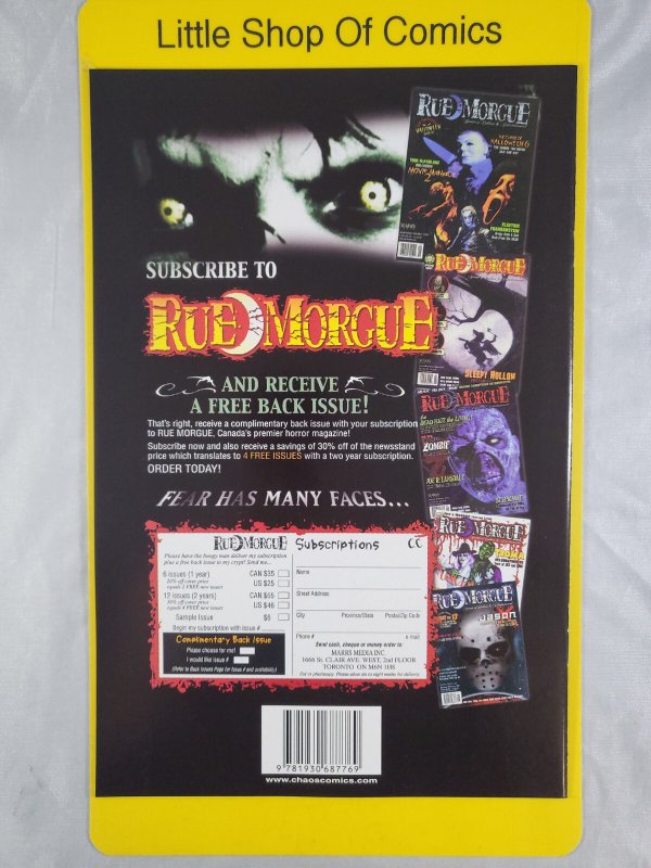 Halloween II The Blackest Eyes #1 2001 Chaos! Comics