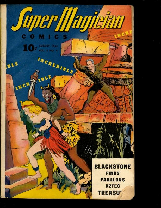 Super Magician Comics Vol. # 3 # 4 VG 1944 Golden Age Comic Book Voodoo NE3