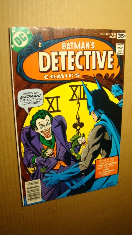 DETECTIVE COMICS BATMAN 475 *VF/NM 9.0* CLASSIC JOKER FISH COVER DC BOOK JS65 